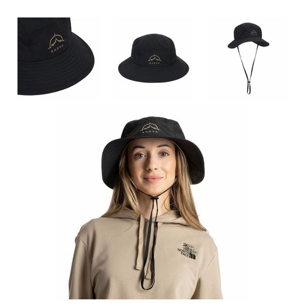 Kapelusz KADVA Hiker Hat regulowany czarny OS. Czarne kapelusze KADVA, bez wzorów. Za 99.99 zł.