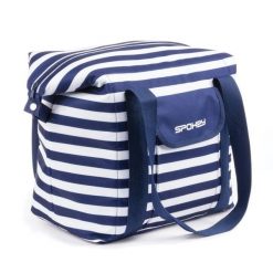 Torba turystyczna termiczna Spokey San Remo. Białe torby na ramię Spokey, bez wzorów, z materiału, biznesowe, na ramię, duże, bez dodatków. Za 59.99 zł.