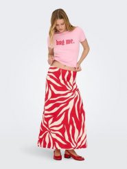 ONLY Koszulka w kolorze jasnoróżowym rozmiar: XS. Różowe bluzki Only, xs, bez wzorów, z bawełny, bez kołnierzyka, bez ramiączek. Za 43.99 zł.