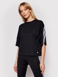 Adidas T-Shirt Future Icons 3-Stripes GN1837 Czarny Loose Fit. Czarne t-shirty Adidas, l, bez wzorów, z bawełny, bez kołnierzyka, bez ramiączek. Za 129.99 zł.