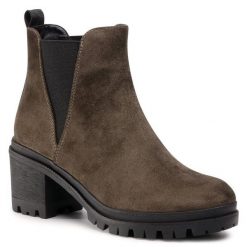 Botki Jenny Fairy. Zielone botki Jenny Fairy, bez wzorów, bez obcasa, na słupku, bez zapięcia. Za 62.99 zł.