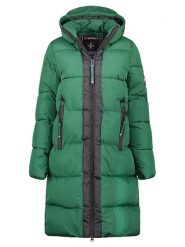 Geographical Norway Płaszcz zimowy "Bluma" w kolorze zielonym rozmiar: XL. Zielone płaszcze Geographical Norway, na zimę, xl, bez wzorów, z puchu, bez kaptura. Za 409.45 zł.