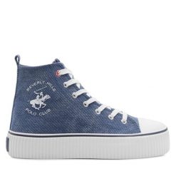 Trampki Beverly Hills Polo Club. Niebieskie trampki Beverly Hills Polo Club, bez wzorów, bez zapięcia. Za 149.99 zł.