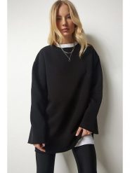 Happiness Istanbul Bluza w kolorze czarnym rozmiar: 38. Czarne bluzy Happiness Istanbul, bez wzorów, z bawełny, bez kaptura. Za 79.21 zł.