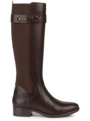 Geox Skórzane kozaki "Felicity" w kolorze brązowym rozmiar: 40. Brązowe kozaki Geox, na zimę, bez obcasa, bez zapięcia. Za 565.95 zł.