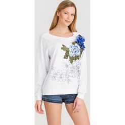 BLUZA MY TWIN Twinset. Białe bluzy Twinset, l, z aplikacjami, z bawełny, bez kaptura. Za 395.40 zł.