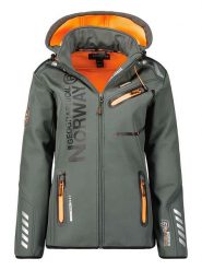 Geographical Norway Kurtka softshellowa "Assor" w kolorze szarym rozmiar: M. Szare kurtki sportowe Geographical Norway, m, bez wzorów, bez kaptura, outdoorowe. Za 209.45 zł.
