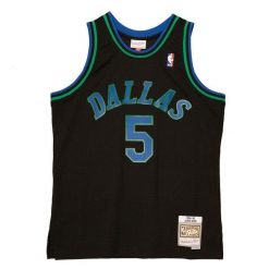 Koszulka NBA Dallas Mavericks Jason Kidd. Czarne bluzki Mitchell & Ness, bez wzorów, sportowe, bez kołnierzyka, bez ramiączek. Za 564.50 zł.