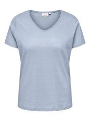 ONLY Carmakoma Koszulka w kolorze błękitnym rozmiar: XL-54. Niebieskie bluzki Only Carmakoma, xl, bez wzorów, bez kołnierzyka, bez ramiączek. Za 79.59 zł.