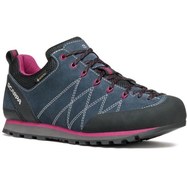 Buty podejściowe damskie Scarpa Crux GTX. Niebieskie trekkingi Scarpa, z gore-texu, trekkingowe. Za 629.30 zł.
