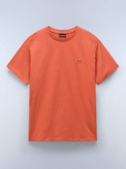 NAPAPIJRY Koszulka "Nina" w kolorze pomarańczowym rozmiar: M. Pomarańczowe bluzki NAPAPIJRY, m, bez wzorów, z bawełny, bez kołnierzyka, bez ramiączek. Za 74.99 zł.