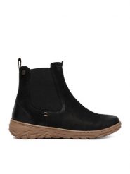 Go Soft Botki CEO-WI23-BOKKA-01 Czarny. Czarne botki GO SOFT, bez wzorów, ze skóry, bez obcasa, na płaskiej podeszwie, bez zapięcia. Za 249.99 zł.