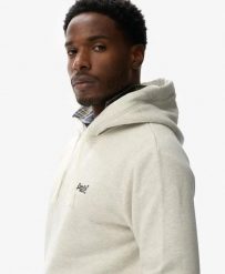 Superdry Bluza z kapturem Essential Logo Classic z bawełny i recyklingowanego. Szare bluzy Superdry, m, bez wzorów, z bawełny, z kapturem. Za 336.85 zł.