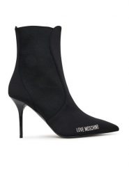 LOVE MOSCHINO Botki JA21059G0NIM0000 Czarny. Czarne botki Love Moschino, bez wzorów, z materiału, bez obcasa, na szpilce, bez zapięcia. Za 1,189.00 zł.