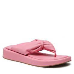 Japonki Dune London. Czerwone klapki Dune London, bez wzorów, bez obcasa. Za 259.99 zł.