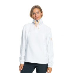 Bluza damska ROXY Chloe Kim Layer. Białe bluzy Roxy, na zimę, xs, bez wzorów, z materiału, bez kaptura. Za 249.99 zł.