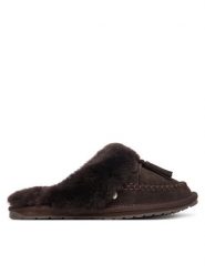EMU Australia Kapcie Tahnee W13373 Brązowy ciemny. Brązowe obuwie domowe EMU Australia, bez wzorów, bez zapięcia. Za 384.99 zł.