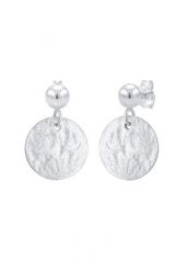 Elli Damskie kolczyki zawieszki płytka młotkowana Vintage Antique Look w srebrze 925 Sterling Silver Kolczyki 1 ct. Szare kolczyki Elli, srebrne. Za 213.99 zł.