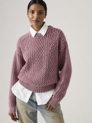 Levi's Sweter "Leilah" w kolorze różowym rozmiar: XS. Różowe swetry Levi's®, s, bez wzorów, z bawełny, bez ramiączek. Za 166.32 zł.