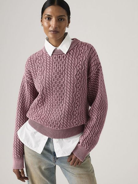 Levi's Sweter "Leilah" w kolorze różowym rozmiar: L. Różowe swetry Levi's®, l, bez wzorów, z bawełny, bez ramiączek. Za 164.95 zł.