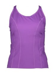 Adidas Top sportowy w kolorze fioletowym rozmiar: M. Różowe koszulki sportowe Adidas, bez wzorów, z materiału, bez ramiączek, outdoorowe. Za 162.95 zł.