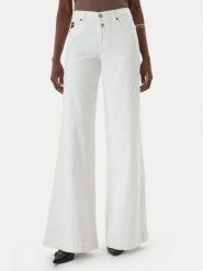 Versace Jeans Couture Jeansy 80HAB561 CEWCA Biały Wide Leg. Białe jeansy Versace Jeans Couture, bez wzorów. Za 1,179.00 zł.