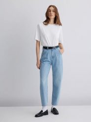 MAVI Dżinsy "Laura" - Tapered fit - w kolorze błękitnym rozmiar: W26/L29. Niebieskie jeansy Mavi, l, bez wzorów, z podwyższonym stanem. Za 134.95 zł.