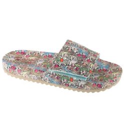 Klapki na basen damskie, Pop Ups 2 - Spring Crush. Klapki Skechers, bez wzorów, bez obcasa. Za 119.99 zł.