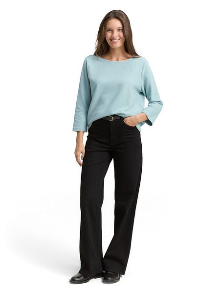 Tom Tailor Bluzka w kolorze turkusowym rozmiar: M. Niebieskie bluzki Tom Tailor, m, bez wzorów, z bawełny, bez kołnierzyka, bez ramiączek. Za 70.90 zł.