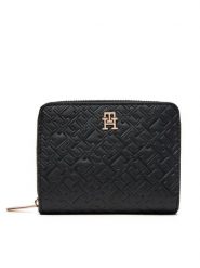 Tommy Hilfiger Portfel damski Th Icon Med Za Flap Mono AW0AW17743 Czarny. Czarne portfele TOMMY HILFIGER, bez wzorów, ze skóry. Za 279.99 zł.