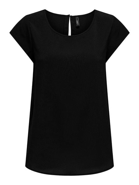 ONLY Bluzka "Nova"w kolorze czarno-białym rozmiar: 34. Białe bluzki Only, bez wzorów, z wiskozy, bez kołnierzyka, bez ramiączek. Za 37.12 zł.