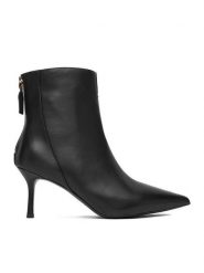 Eva Minge Botki EO-AVI-C002X Czarny. Czarne botki Eva Minge, bez wzorów, ze skóry, bez obcasa, na szpilce, bez zapięcia. Za 449.99 zł.