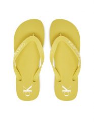 Calvin Klein Jeans Japonki Beach Sandal Transparent Tpu YW0YW01829 Żółty. Żółte klapki Calvin Klein Jeans, bez wzorów, z jeansu, bez obcasa. Za 119.99 zł.