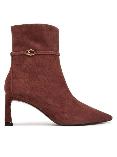 Coccinelle Botki C-look Suede E4 VTL 11 01 01 Brązowy. Brązowe botki Coccinelle, bez wzorów, ze skóry, bez obcasa, na słupku, bez zapięcia. Za 1,299.00 zł.