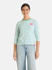 LIEBLINGSSTÜCK Koszulka "Hera" w kolorze zielono-białym rozmiar: 4XL. Białe bluzki LIEBLINGSSTÜCK, xl, bez wzorów, bez kołnierzyka, bez ramiączek. Za 158.10 zł.