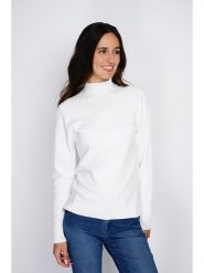 ASSUILI Kaszmirowy sweter w kolorze białym rozmiar: 38. Białe swetry Assuili, bez wzorów, z kaszmiru, bez ramiączek. Za 131.95 zł.