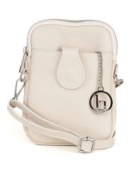 Lia Biassoni Skórzana torebka "Paglia" w kolorze beżowym na telefon - 15 x 20 x 1 cm rozmiar: onesize. Brązowe torby na ramię Lia Biassoni, bez wzorów, z materiału, przez ramię, bez dodatków. Za 130.99 zł.