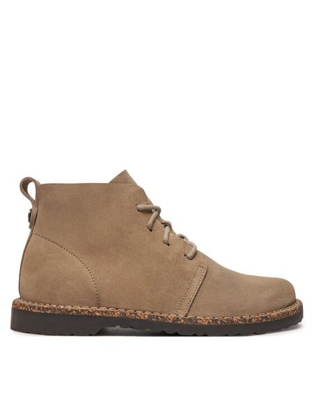 Birkenstock Trzewiki Uppsala Mid Leve 1028156 Beżowy. Brązowe botki Birkenstock, bez wzorów, ze skóry, bez obcasa, na płaskiej podeszwie, bez zapięcia. Za 659.99 zł.