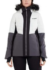 Kurtka narciarska damska Salina Padded Jacket. Białe kurtki narciarskie FUNDANGO, l, bez wzorów, z poliesteru, bez kaptura, narciarskie. Za 699.00 zł.