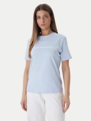 Calvin Klein Jeans T-Shirt LV047C912G Niebieski Regular Fit. Niebieskie t-shirty Calvin Klein Jeans, xl, bez wzorów, z bawełny, bez kołnierzyka, bez ramiączek. Za 169.99 zł.
