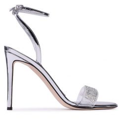 Sandały GIUSEPPE ZANOTTI. Szare sandały Giuseppe Zanotti, bez wzorów, bez obcasa, na szpilce, bez zapięcia. Za 5,029.00 zł.