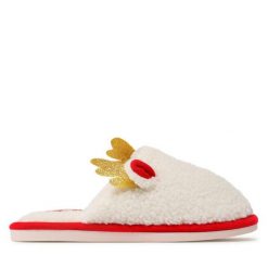 Kapcie Home & Relax. Białe obuwie domowe Home & Relax, bez wzorów, bez zapięcia. Za 79.99 zł.