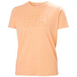 T-shirt damski Helly Hansen Tech Logo. Brązowe t-shirty Helly Hansen, bez wzorów, bez kołnierzyka, bez ramiączek. Za 195.00 zł.