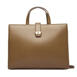 Torebka Tommy Hilfiger. Brązowe torebki klasyczne TOMMY HILFIGER, bez wzorów, bez dodatków. Za 749.99 zł.