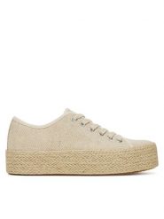 DeeZee Espadryle SH-052 Beżowy. Brązowe espadryle DeeZee, bez wzorów, z materiału, bez obcasa, bez zapięcia. Za 49.99 zł.