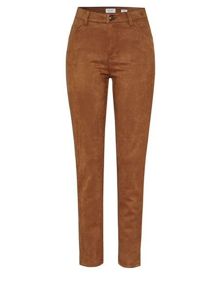 Rosner Spodnie "Audrey" w kolorze karmelowym rozmiar: 46/L30. Brązowe spodnie materiałowe Rosner, l, bez wzorów, z materiału, z podwyższonym stanem. Za 175.26 zł.