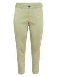 KAFFE curve Spodnie chino w kolorze zielonym rozmiar: 44. Zielone spodnie materiałowe KAFFE curve, bez wzorów. Za 113.99 zł.