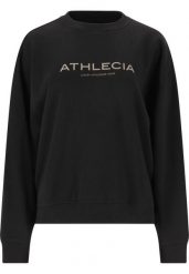 Bluza damska Athlecia Atkins. Czarne bluzy sportowe Athlecia, z aplikacjami, z bawełny, bez kaptura. Za 169.50 zł.
