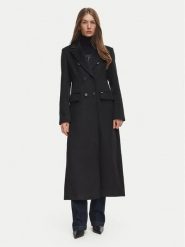 Guess Płaszcz wełniany W6BL49 W4129 Czarny Regular Fit. Czarne płaszcze Guess, na zimę, s, z aplikacjami, z wełny, bez kaptura. Za 1,059.00 zł.