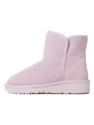 NICEBAY Skórzane botki zimowe "Wilma" w kolorze jasnoróżowym rozmiar: 39. Różowe botki NICEBAY, na zimę, bez wzorów, z materiału, bez obcasa, bez zapięcia. Za 165.99 zł.